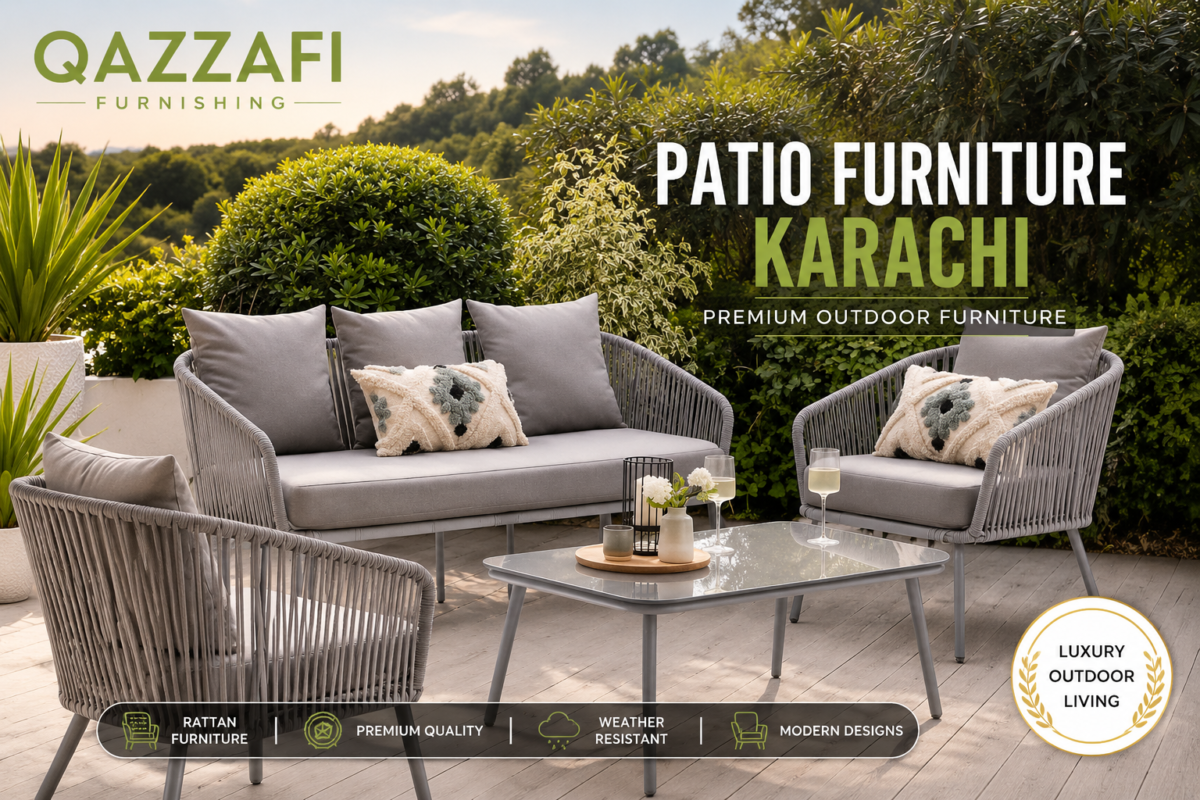 Outdoor rattan sofa set for garden and patio